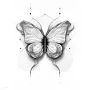 rose butterfly canary moon  tattoo design idea