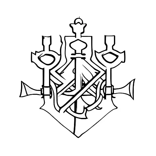 Sword, ancient, discipline tattoo design idea
