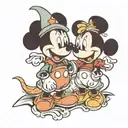 Mickey mouse mom and son   tattoo design idea