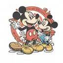 Mickey mouse mom and son   tattoo design idea