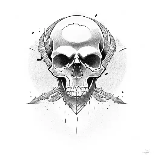 skull the hero slayer tattoo design idea