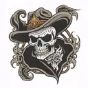 rich livin killas with flames and a skull face tattoo design idea