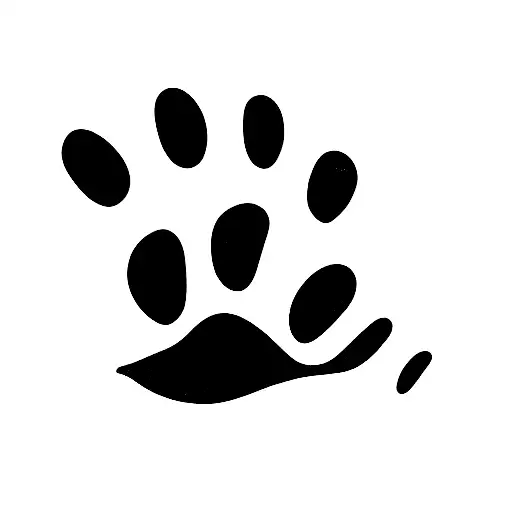 Dog Paw outline  tattoo design idea