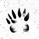 Dog Paw outline  tattoo design idea