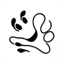 Dog Paw outline  tattoo design idea