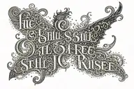 text still I rise tattoo design idea