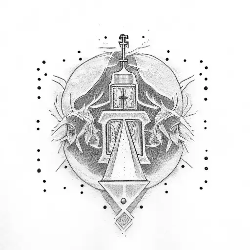 church tattoo design idea