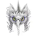 Eagle catched a snake tattoo design idea