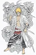 bleach anime tattoo design idea
