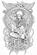 bleach anime tattoo design idea
