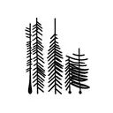 forest fire tattoo design idea