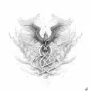 swimming and running with psysiotherapy caduceus tattoo design idea