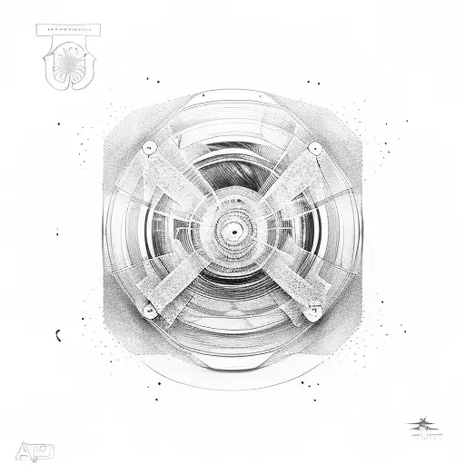 A turntable with sound waves emanating from it tattoo design idea