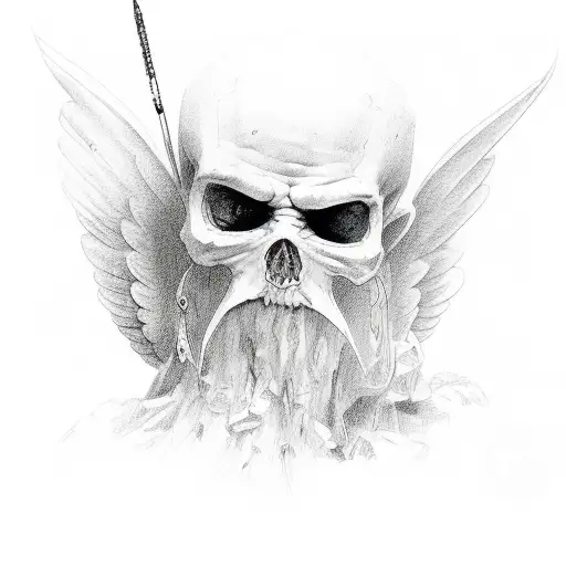 geto angel tattoo design idea