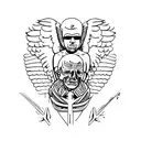 geto angel tattoo design idea