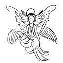 geto angel tattoo design idea