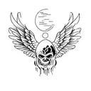 geto angel tattoo design idea