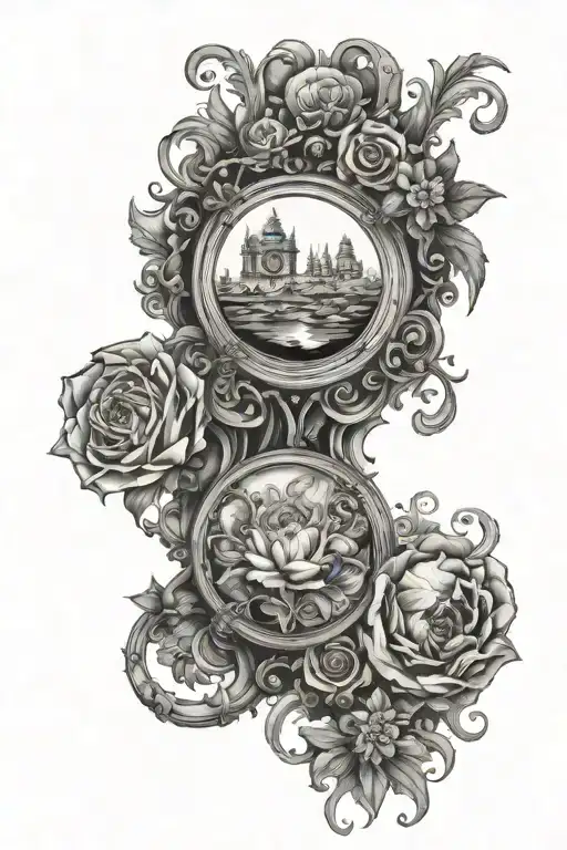 black mirror tattoo design idea