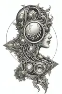 black mirror tattoo design idea