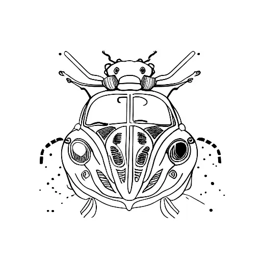 beetle Volkswagen coffee  tattoo design idea
