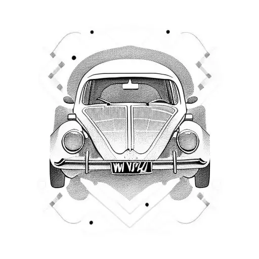 Volkswagen Beetle coffee  tattoo design idea
