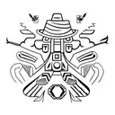 Incorporate Mayan hieroglyphics into a design representing Mexico tattoo design idea