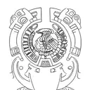 Incorporate Mayan hieroglyphics into a design representing Mexico tattoo design idea