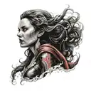 Scarlet Witch from the avengers tattoo design idea