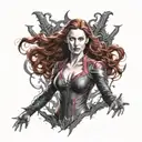Scarlet Witch from the avengers tattoo design idea