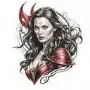 Scarlet Witch from the avengers tattoo design idea