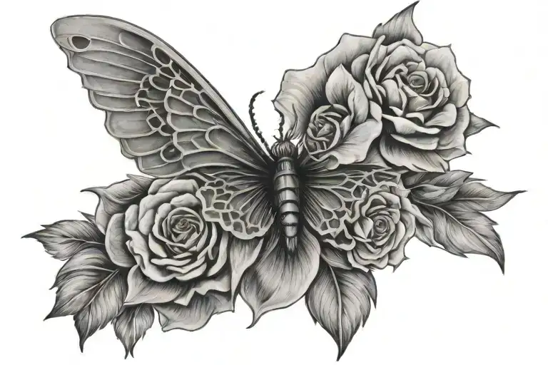 with pain comes strength inspired tattoo design idea