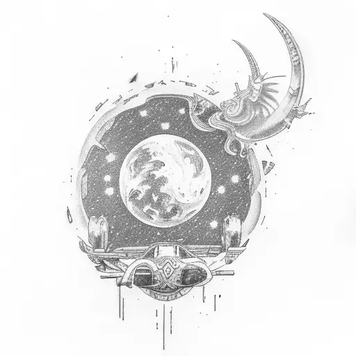 Ad Astra Per Aspera tattoo design idea