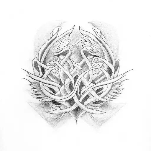 roots and wings, showing love for my two boys tattoo design idea