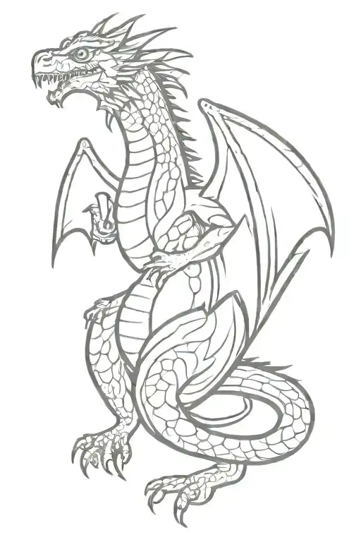 type 1 diabetic dragon tattoo design idea