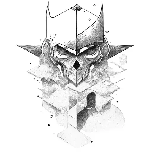 Sword for a man who never gives up, that keep going, whatever it takes tattoo design idea