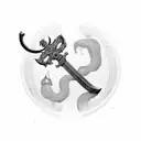 Sword for a man who never gives up, that keep going, whatever it takes tattoo design idea
