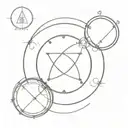 alchemy transmutation circle, human transmutation for recovery of the soul and mind, cosmic connection tattoo design idea