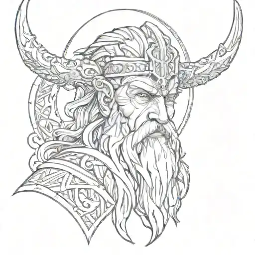 Odin tattoo design idea