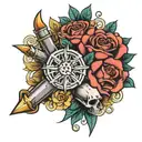 omerta,bullets,flowers,army tattoo design idea