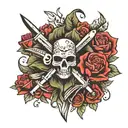 omerta,bullets,flowers,army tattoo design idea