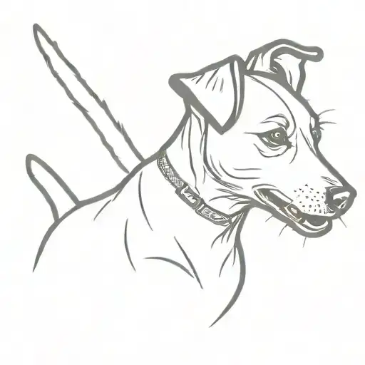 jack russell terrier barking tattoo design idea