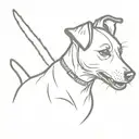 jack russell terrier barking tattoo design idea