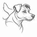 jack russell terrier barking tattoo design idea