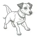 jack russell terrier barking tattoo design idea
