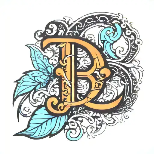 I would like to get a tattoo: it must be black and not contain any other colors, I would like the letter 'p' written in  tattoo design idea