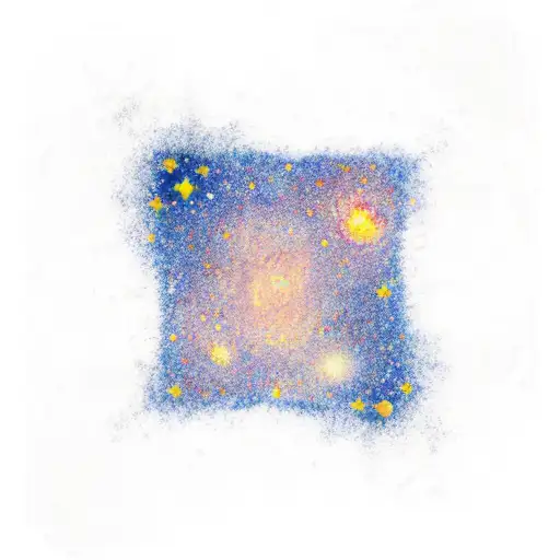 Starry night sky tattoo design idea