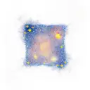 Starry night sky tattoo design idea