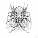 Cthulhu en antebrazo tattoo design idea