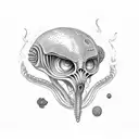 alien smoking marijuana tattoo design idea