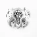 alien smoking marijuana tattoo design idea